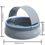 118.11in*25.98in outdoor inflatable swimming pool,Aqua Grey