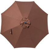 11FT 40 LED Lights Umbrella with Crank,Garden Pool Solar Powered Parasol,No Tilt