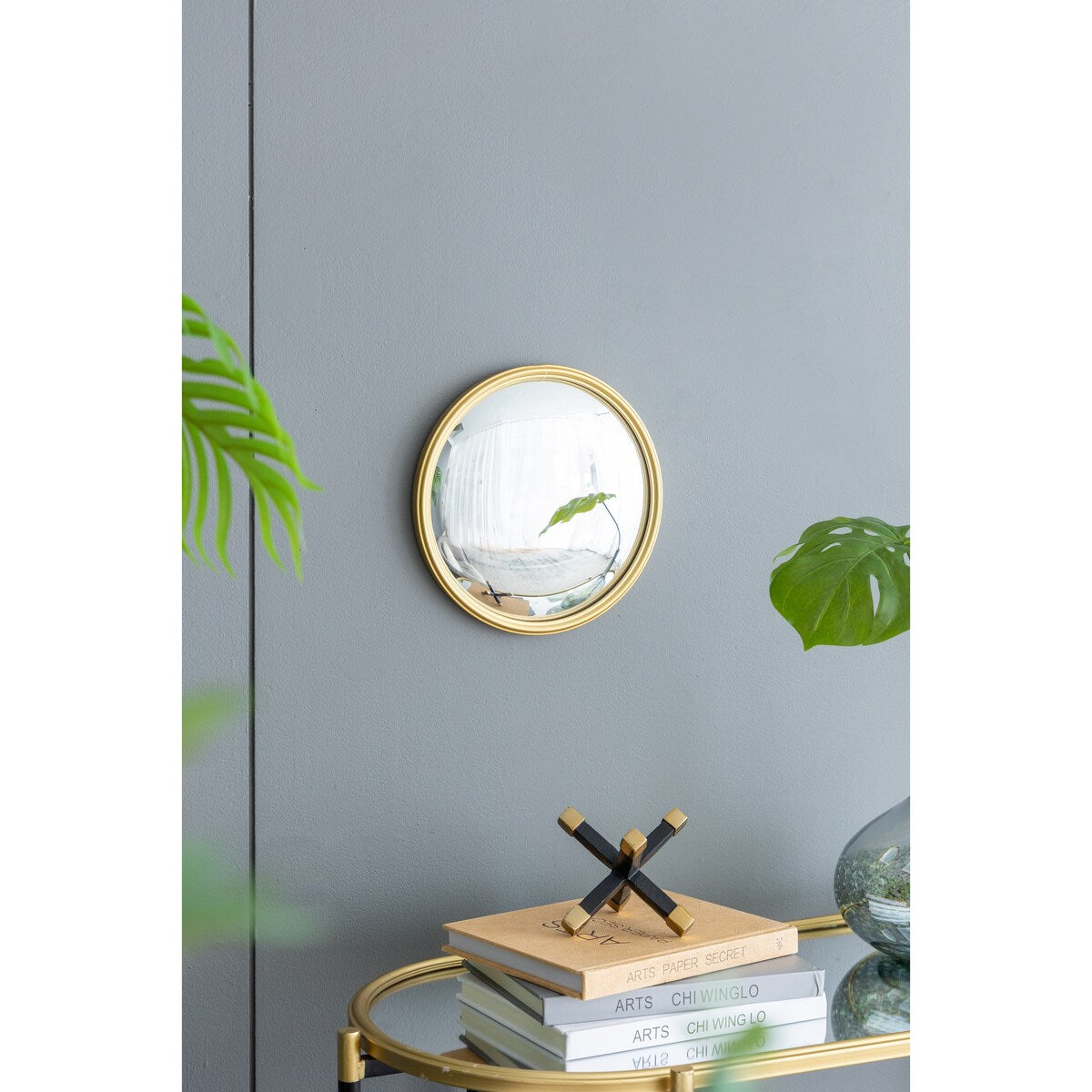 11" Gold Round Mirror, Circle Mirror with Iron Frame for Living Room Bedroom Vanity Entryway Hallway