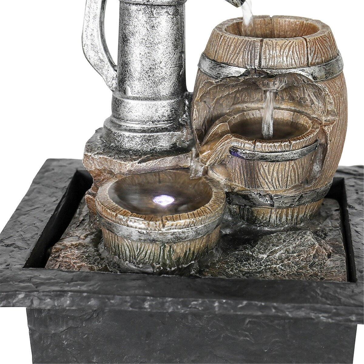 11"H Indoor Water Fountain with LED Light