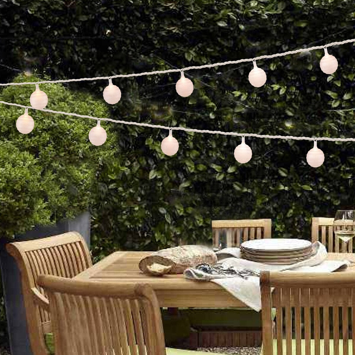 11'6" Paper Lantern String Lights 10-Bulbs 2.5" paper lanterns - Medium