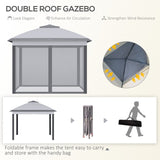 11'x11' Pop Up Canopy Tent with Netting and Carry Bag, Instant Gazebo, Tents for Parties with 121 Square Feet of Shade
