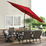 11ft Really Red Round Outdoor Tilting Market Umbrella