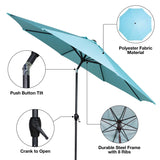 11ft Really Red Round Outdoor Tilting Market Umbrella