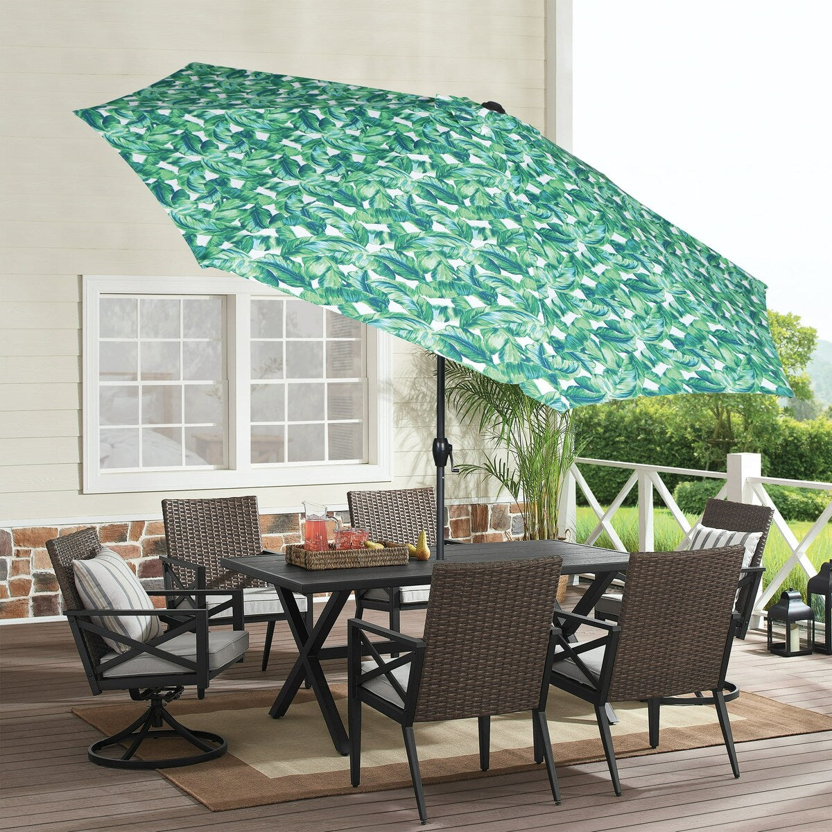 11ft Really Red Round Outdoor Tilting Market Umbrella