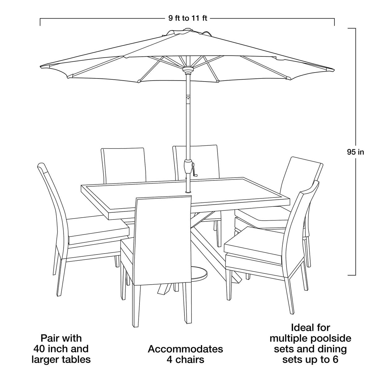 11ft Really Red Round Outdoor Tilting Market Umbrella