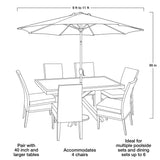 11ft Really Red Round Outdoor Tilting Market Umbrella