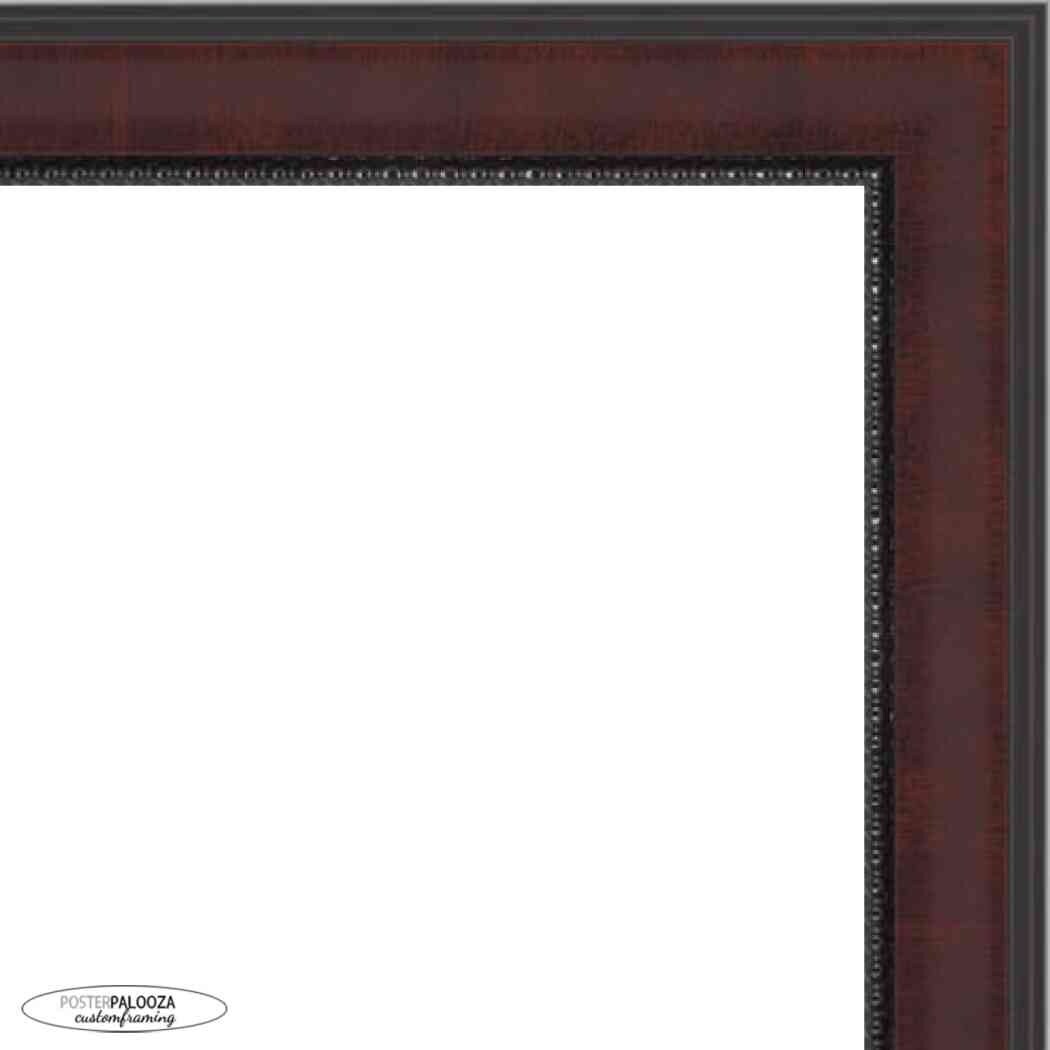11x13 Traditional Mahogany Complete Wood Picture Frame with UV Acrylic, Foam Board Backing, & Hardware