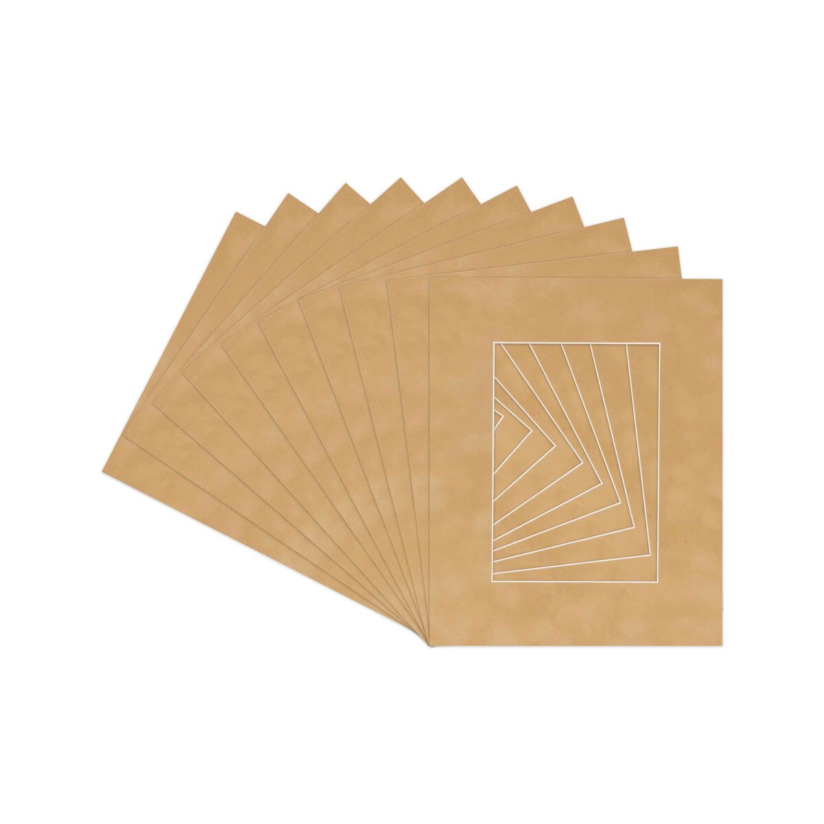 11x14 Mat Bevel Cut for 8x11 Photos - Acid Free Beige Suede Precut Matboard - For Pictures, Photos, Framing