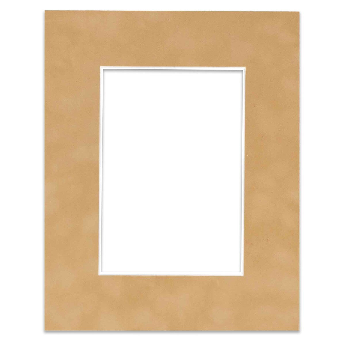 11x14 Mat Bevel Cut for 8x11 Photos - Acid Free Beige Suede Precut Matboard - For Pictures, Photos, Framing
