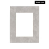 11x14 Mat for 8.5x11 Photo - Light Grey Suede Matboard for Frames Measuring 11 x 14 In- To Display Art Measuring 8.5 x 11 Inches