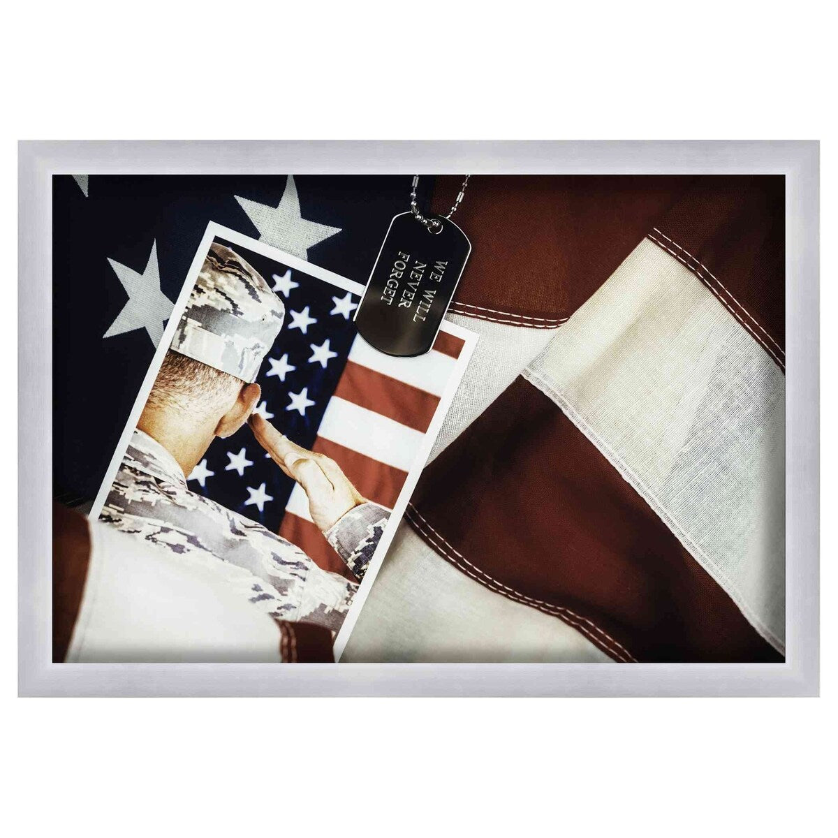 11x15 Silver Shadowbox Frame - Interior Size 11x15 by 1 Inch Deep - This Silver Frame Is Made to Display Items Up To 1 Inch Deep