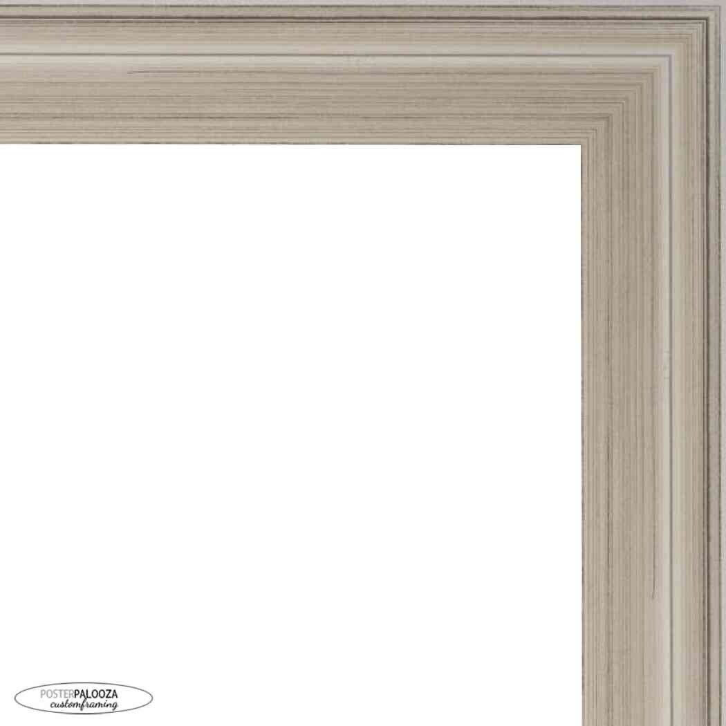 11x17 Contemporary Silver Complete Wood Picture Frame with UV Acrylic, Foam Board Backing, & Hardware