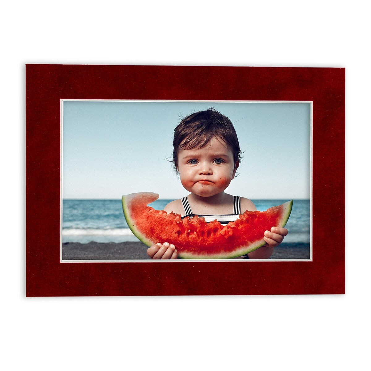 11x17 Mat for 8.5x11 Photo - Bright Red Suede Matboard for Frames Measuring 11 x 17 In- To Display Art Measuring 8.5 x 11 Inches