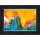11x18 Contemporary Black Complete Wood Picture Frame with UV Acrylic, Foam Board Backing, & Hardware