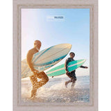 11x20 Frame Light Brown Oak Wooden Picture Frame with UV Acrylic, Foam Board Backing, & Hanging Hardware
