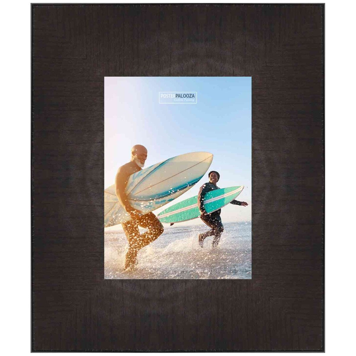 11x9 Contemporary Black Complete Wood Picture Frame with UV Acrylic, Foam Board Backing, & Hardware