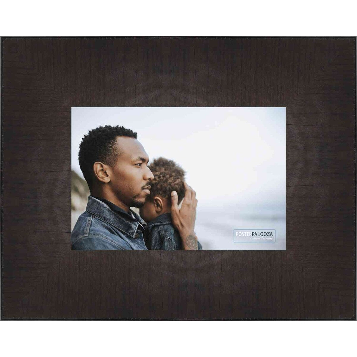 11x9 Contemporary Black Complete Wood Picture Frame with UV Acrylic, Foam Board Backing, & Hardware