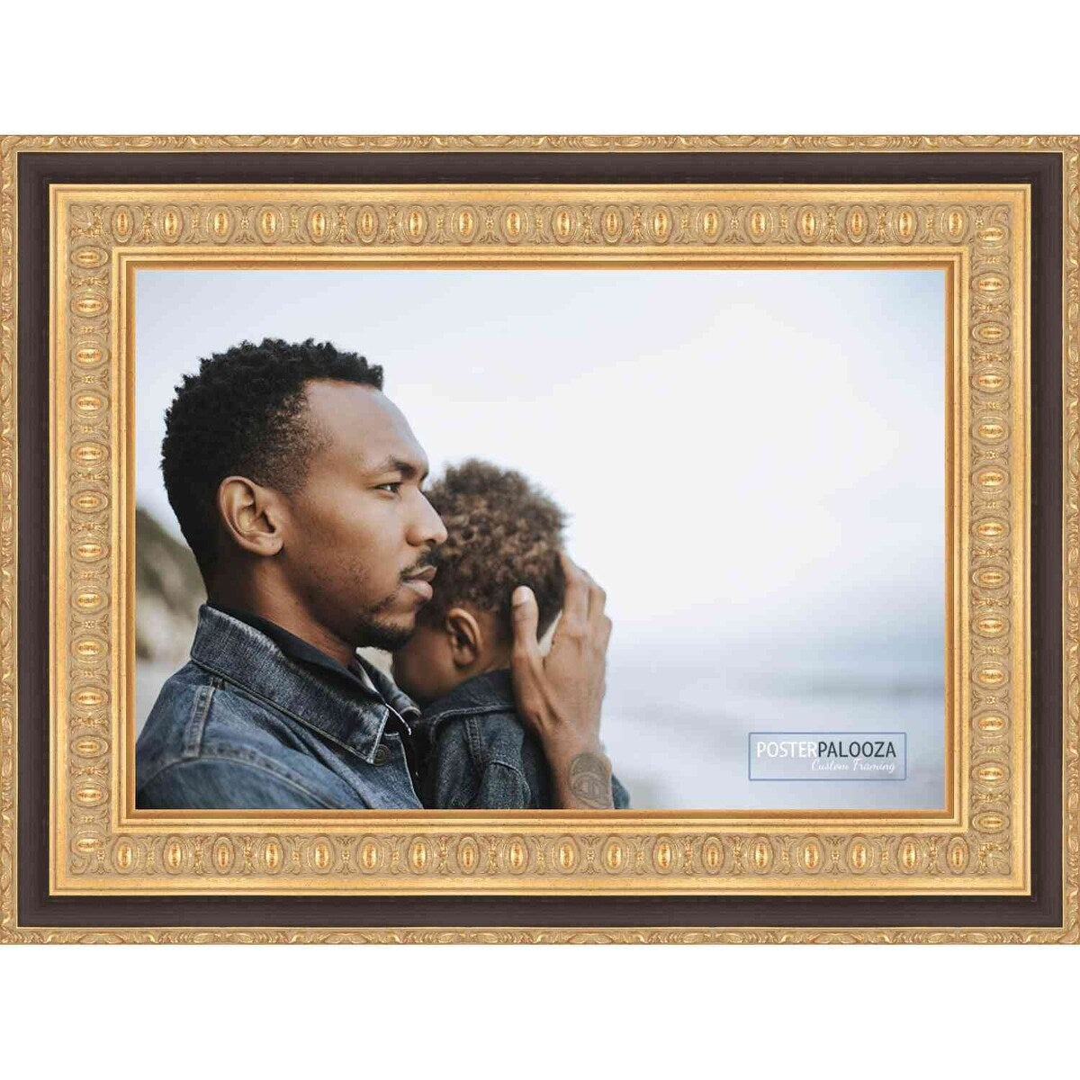 11x9 Traditional Gold Complete Wood Picture Frame with UV Acrylic, Foam Board Backing, & Hardware