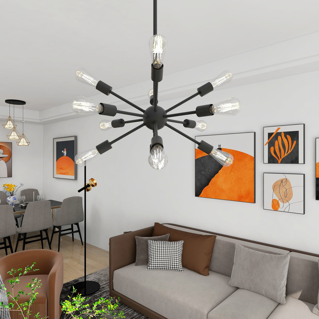 12 - Light Sputnik Sphere Chandelier