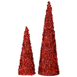 12/18" Glamour Sequin Tree Set of 2