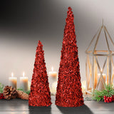 12/18" Glamour Sequin Tree Set of 2