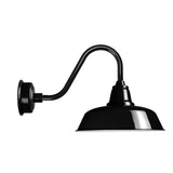 12" Goodyear LED Barn Light with Rustic Arm in Black