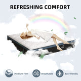 12 Inch Pillow Top Medium Firm Memory Foam Hybird Mattress in a Box