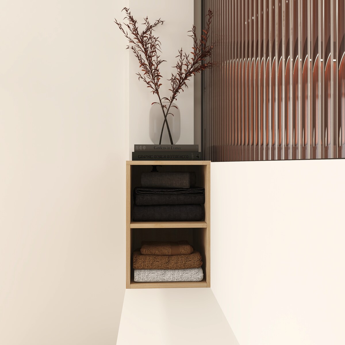 12 Inch Small Wall Mounted Storage Shelves,Suitable for Small Bathroom