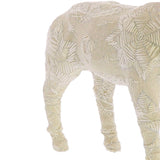 12 Inches Fabric Stag Figurine with Elegant Embroidery, White