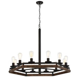 Acroma 12 Light 40In Modern Farmhouse Wagon Wheel Chandelier-UL