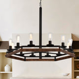 Acroma 12 Light 40In Modern Farmhouse Wagon Wheel Chandelier-UL
