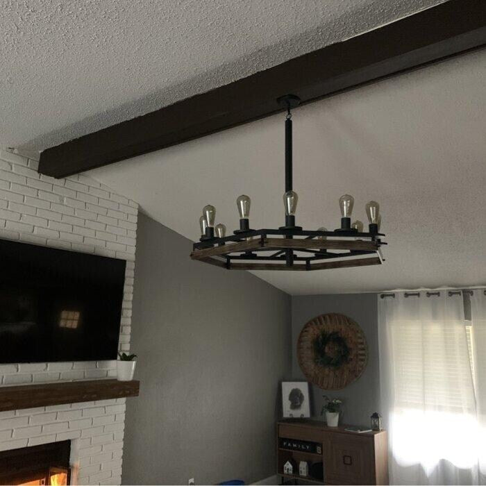 Acroma 12 Light 40In Modern Farmhouse Wagon Wheel Chandelier-UL