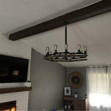 Acroma 12 Light 40In Modern Farmhouse Wagon Wheel Chandelier-UL