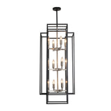 12-Light Lantern Tiered Chandelier Pendant Lighting Island