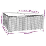 12 Piece Patio Lounge Set with Cushions Gray Poly Rattan