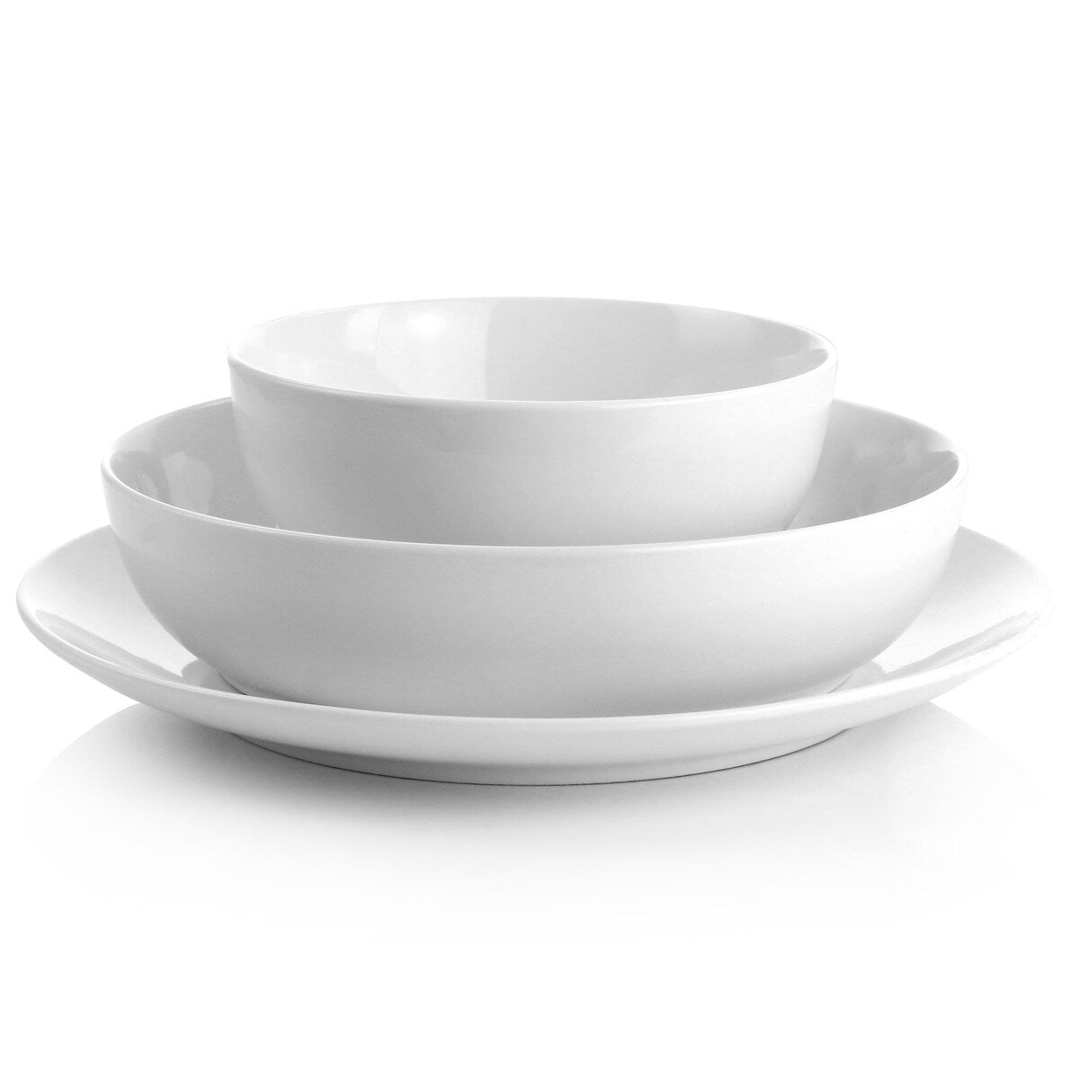12 Piece Stoneware Dinnerware Set - 12 Piece