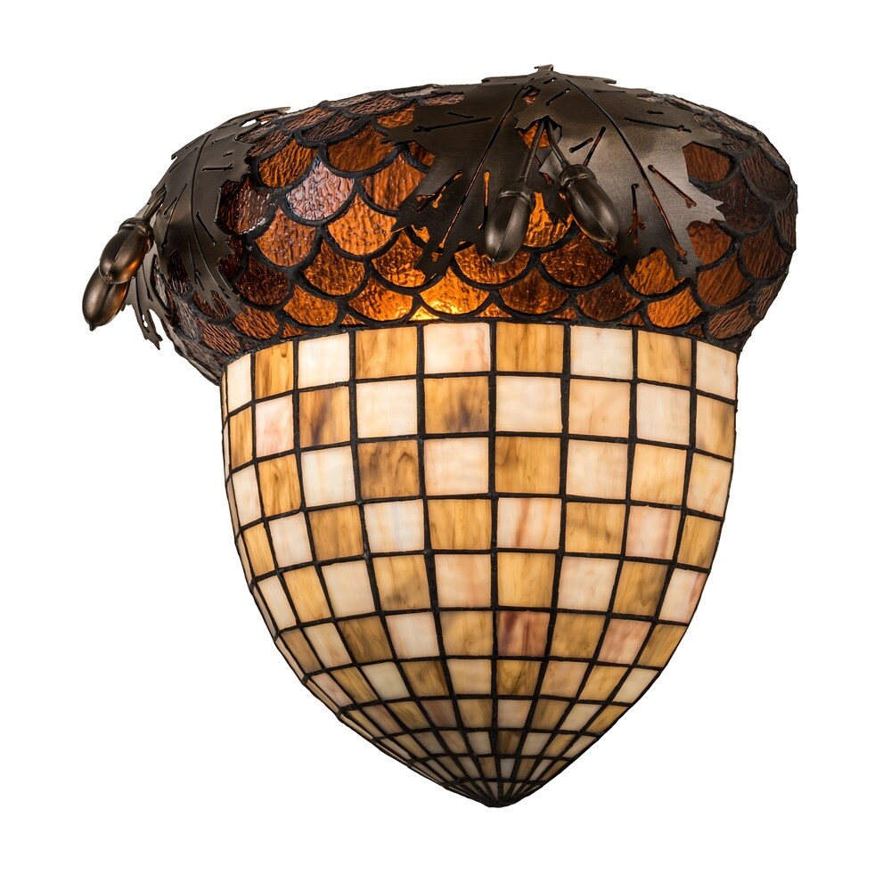 12"W Greenbriar Oak Wall Sconce