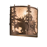 12"W Moose at Dusk Wall Sconce