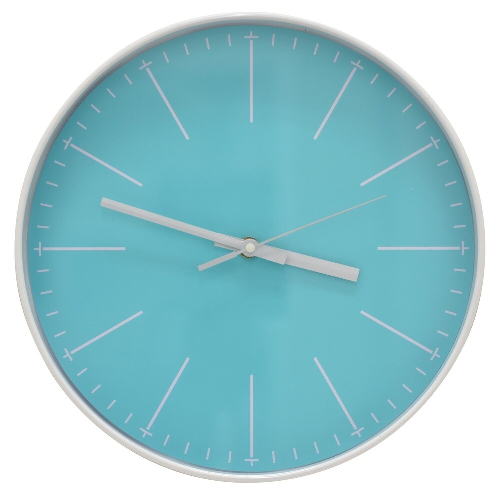 12" h Green Wall Clock by Three Hands
