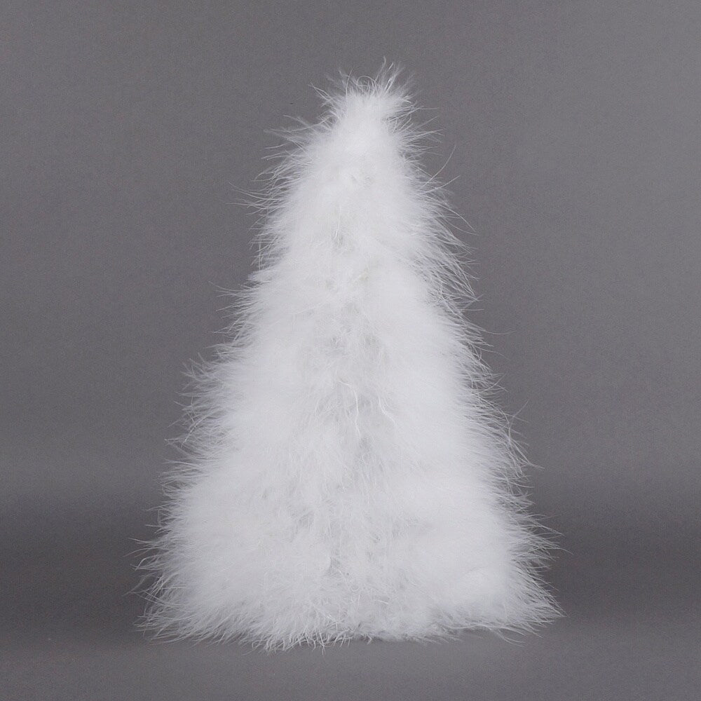 12-inch Marabou Slip Cover Feather Tree