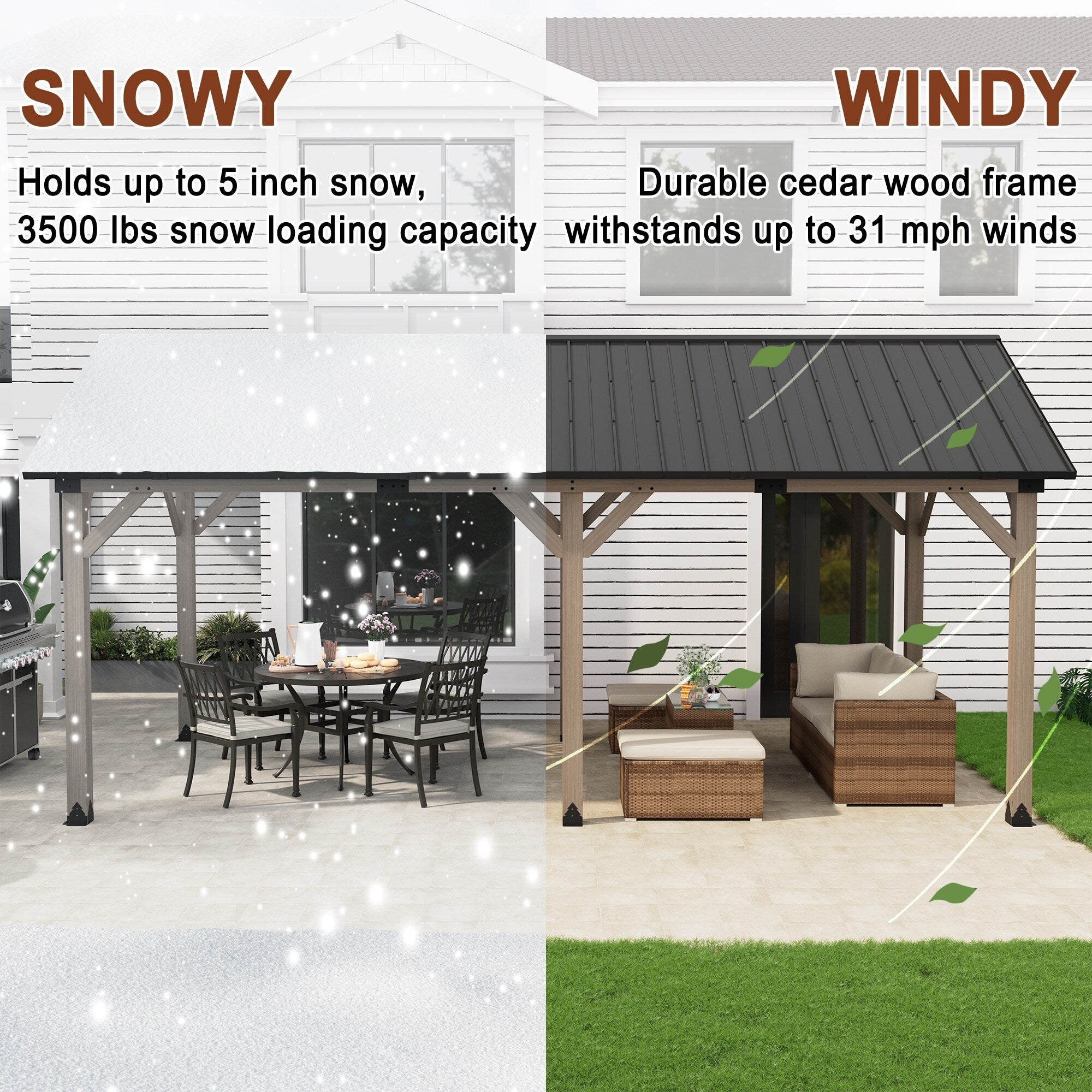 12 x 20 ft. Wood Gazebo Cedar Framed Wooden Gazebo – Overstock 12 x 20 ft. Wood Gazebo Cedar Framed Wooden Gazebo – Overstock