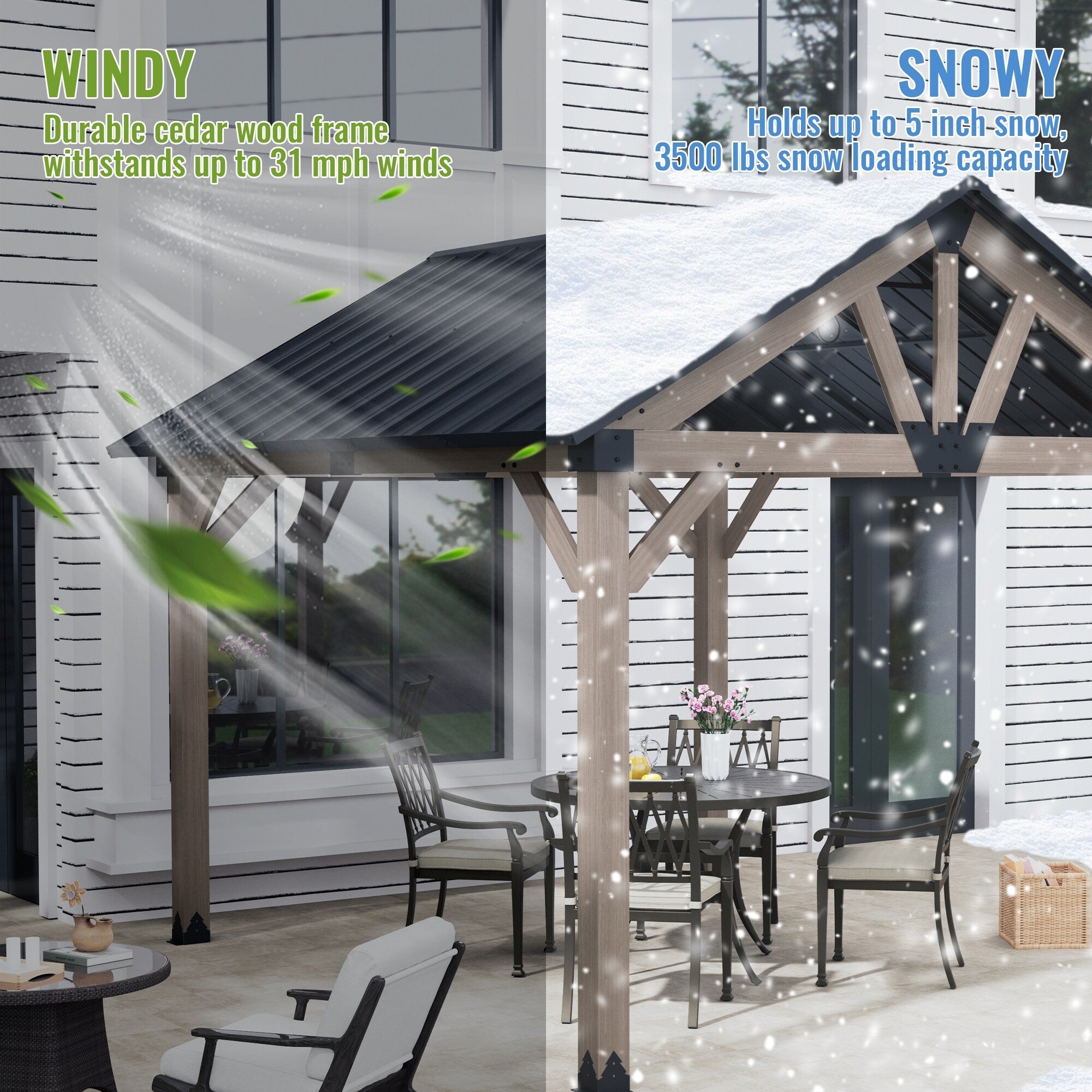 12 x 20 ft. Wood Gazebo Cedar Framed Wooden Gazebo – Overstock 12 x 20 ft. Wood Gazebo Cedar Framed Wooden Gazebo – Overstock