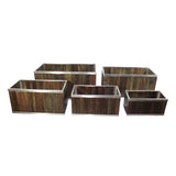 12 x 24 Rectangular Wooden Planter with Stainless Steel Trim - 8' x 10'