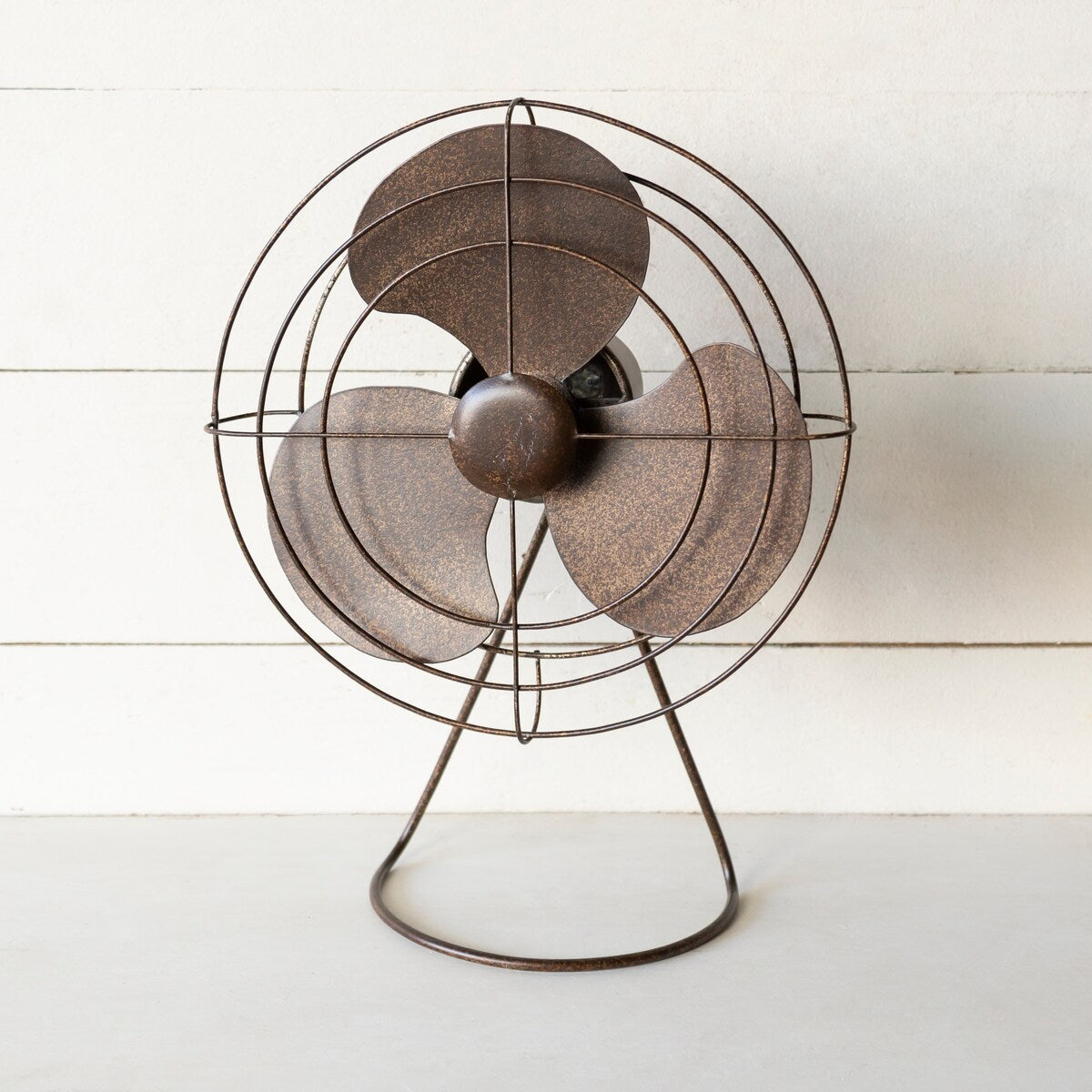 12.00 x 16.00 inch- Table Top Metal Fan Décor - 12x16x1.50