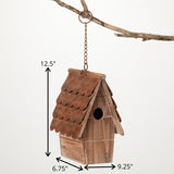 12.5"H Sullivans Copper Shingled Birdhouse, Natural - 6.75"L x 9.25"W x 12.5"H
