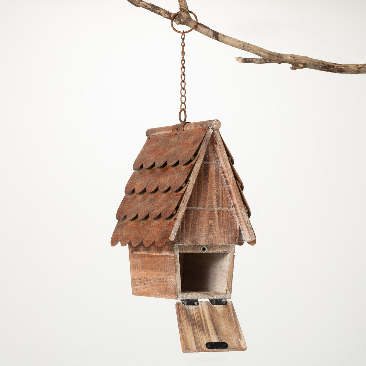 12.5"H Sullivans Copper Shingled Birdhouse, Natural - 6.75"L x 9.25"W x 12.5"H