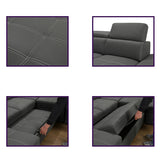 128"Sofa U Shaped Sectional Couch with Ottoman