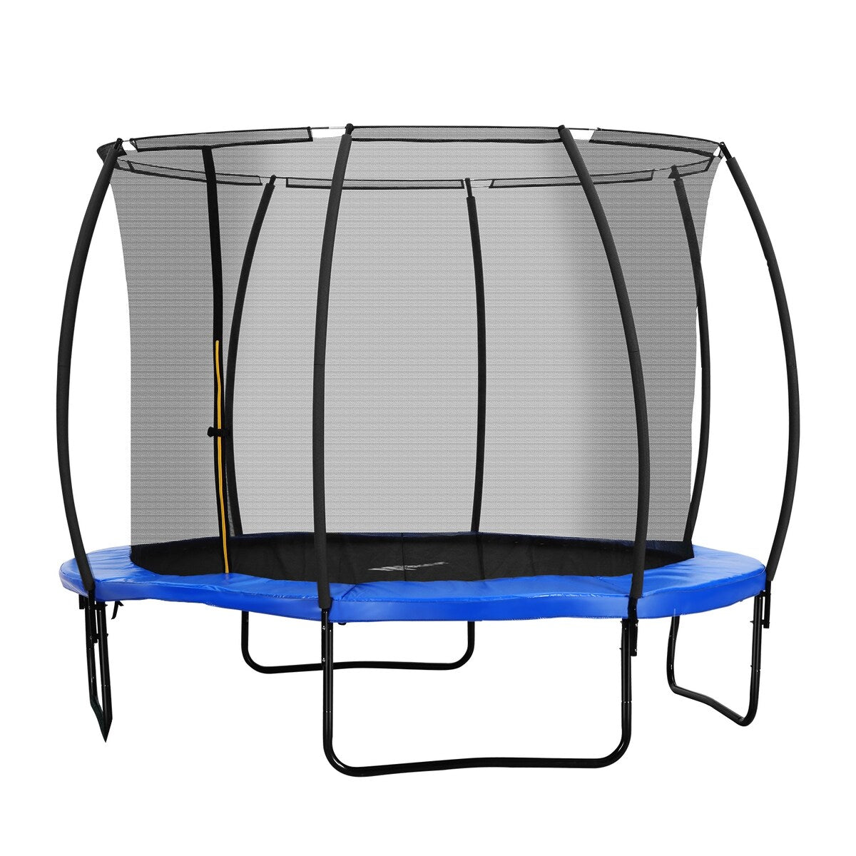 12FT Blue Finish Outdoor Trampoline With Safety Net and Ladder
