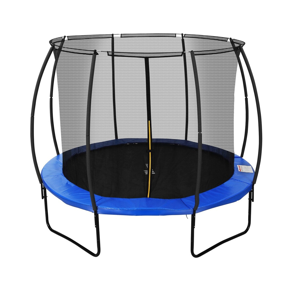 12FT Blue Finish Outdoor Trampoline With Safety Net and Ladder